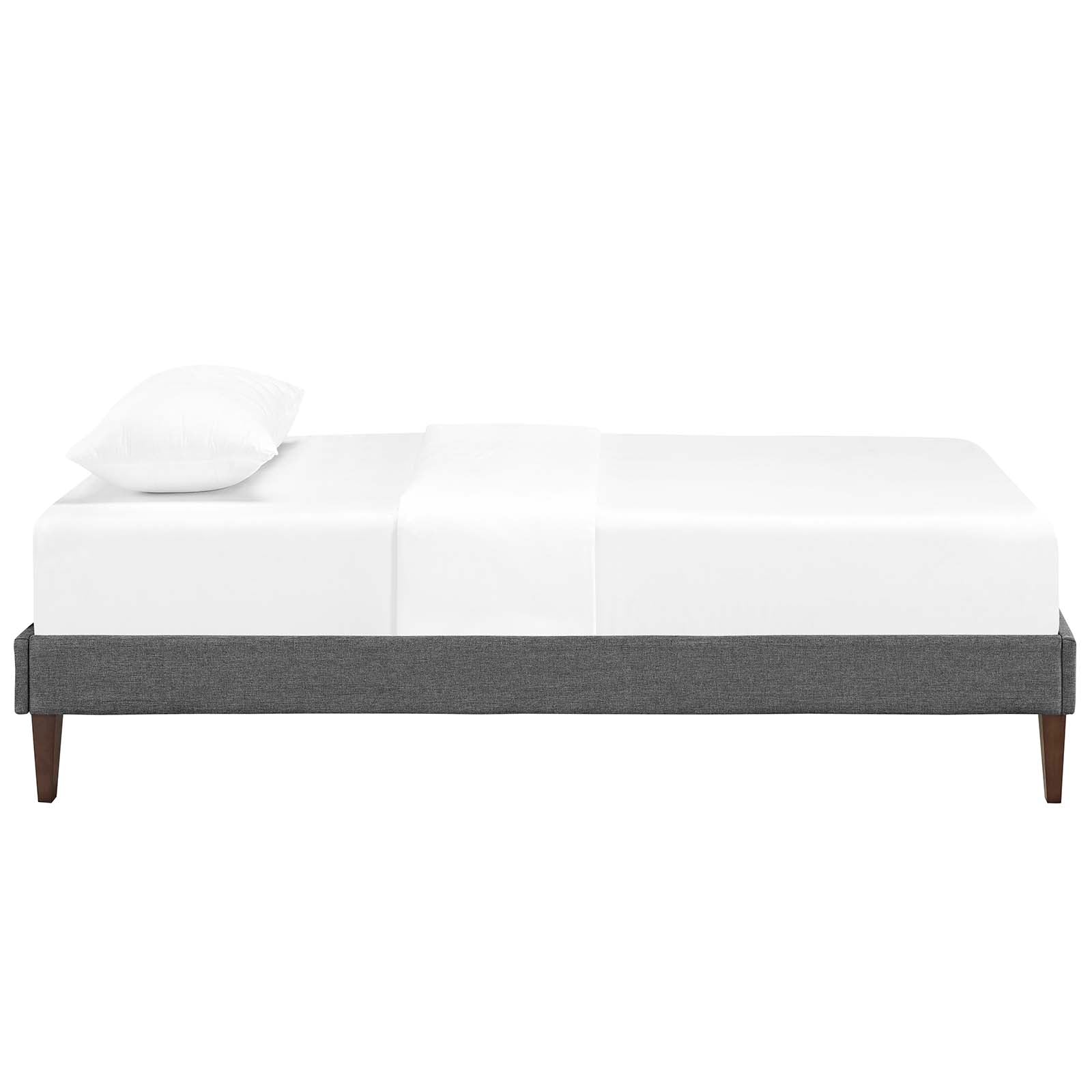 Tessie Fabric Twin Bed Frame with Squared Tapered Legs by Modway