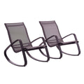 Traveler Outdoor Patio Mesh Sling Rocking Lounge Chair Set of 2 by Modway