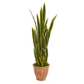 50"  Sansevieria Artificial Plant in Terra Cotta Planter