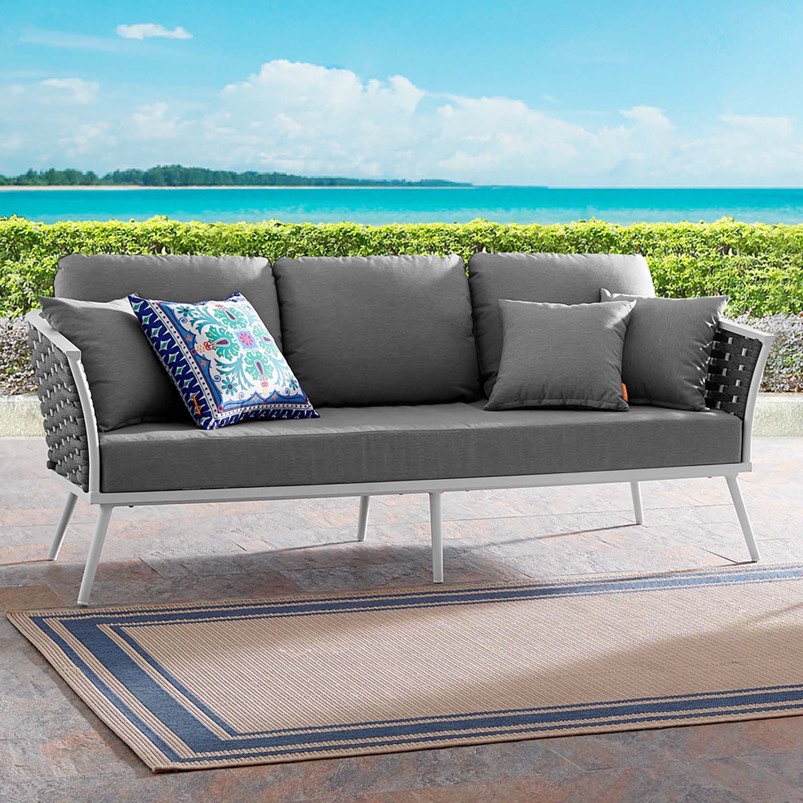 Stance Outdoor Patio Aluminum Sofa by Modway