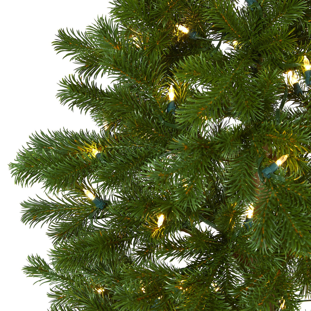 7.5' Big Sky Spruce Artificial Christmas Tree w/300 Clear Warm LED Lights