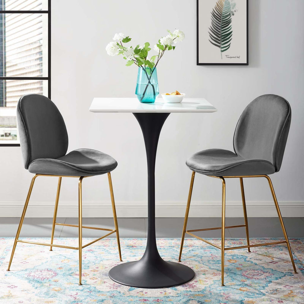 Lippa 28" Square Wood Bar Table by Modway
