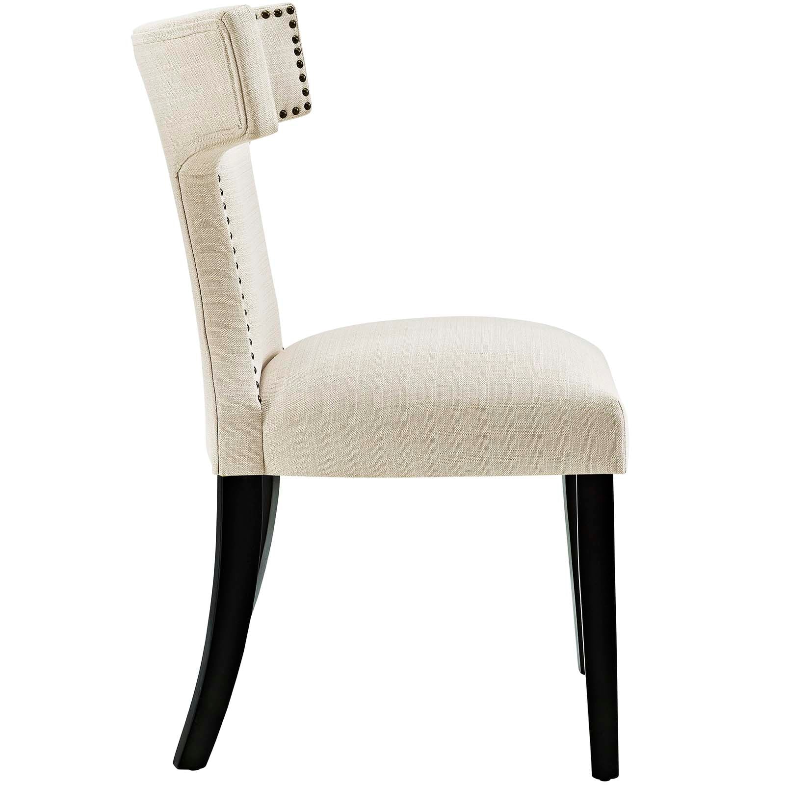 Curve Fabric Dining Side Chair Set of 2 by Modway