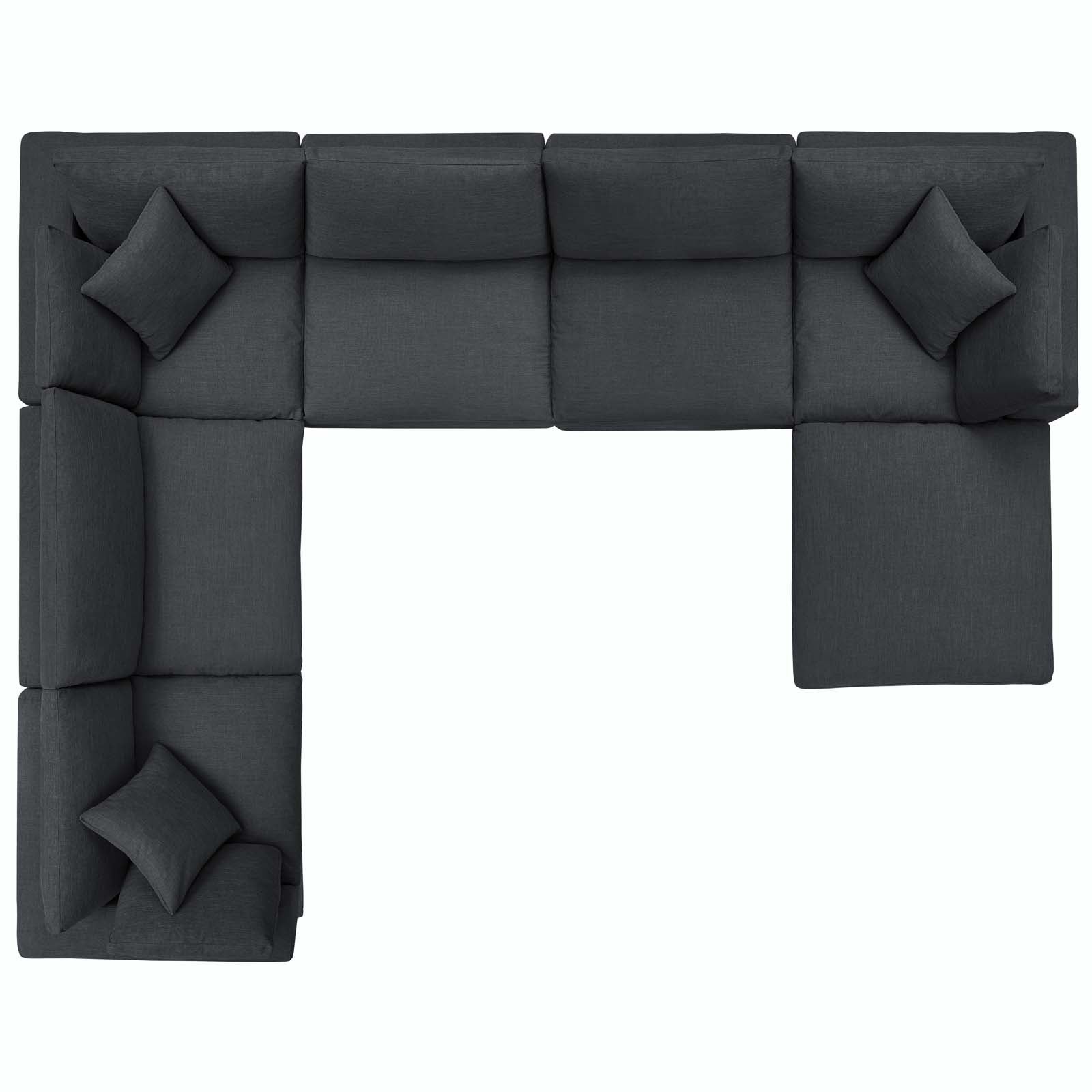 Commix 7-Piece Down Filled Overstuffed Sectional Sofa by Modway