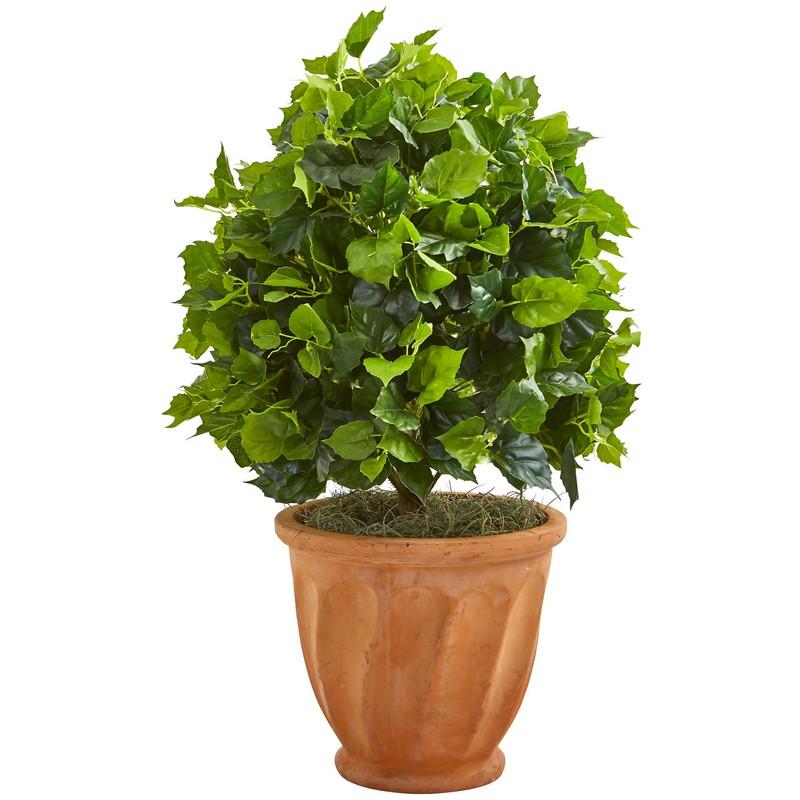 2.5' Ficus Artificial Tree in Terra Cotta Planter
