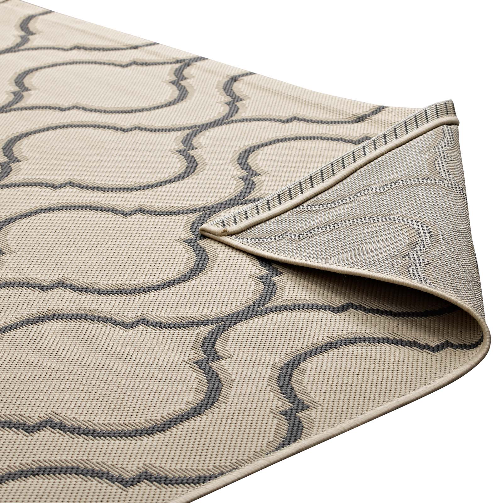 Linza Wave Abstract Trellis Indoor and Outdoor 5x8 Area Rug by Modway