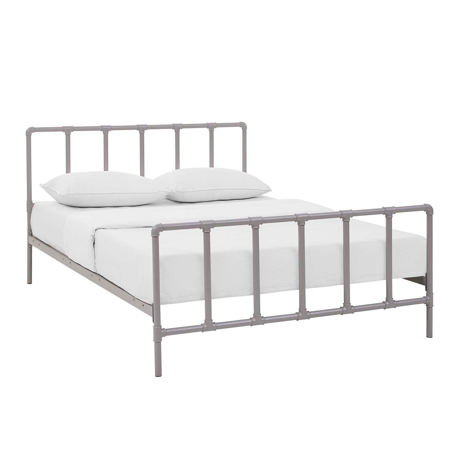 Dower Stainless Steel Queen Bed by Modway