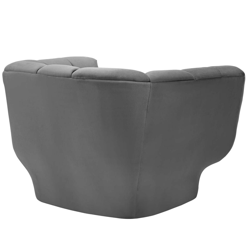 Entertain Vertical Channel Tufted Performance Velvet Armchair Set of 2 by Modway