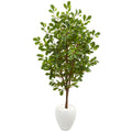 68"  Oak Artificial Tree in White Planter
