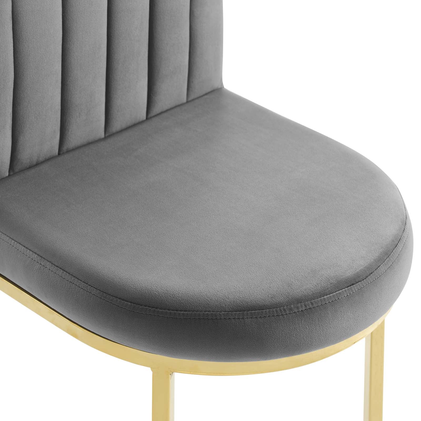 Isla Performance Velvet Dining Side Chair Set of 2 by Modway