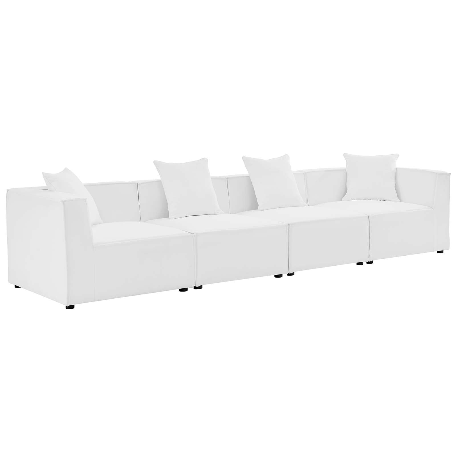 Saybrook 4-Piece Outdoor Patio Upholstered Sectional Sofa by Modway