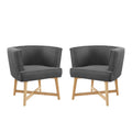 Anders Upholstered Fabric Accent Chair Set of 2 by Modway