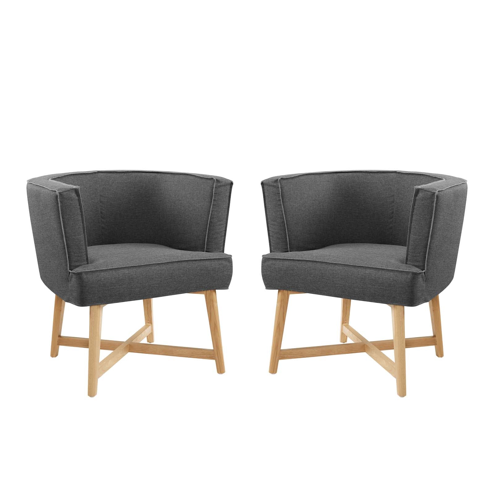 Anders Upholstered Fabric Accent Chair Set of 2 by Modway