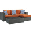 Sojourn 3 Piece Outdoor Patio Sunbrella¨ Sectional Set by Modway