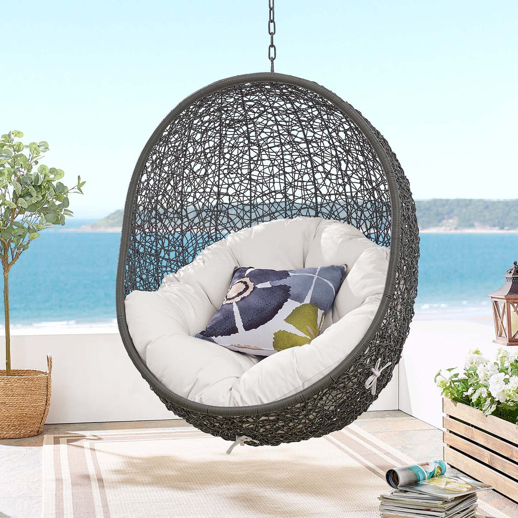 Hide Sunbrella¨ Fabric Swing Outdoor Patio Lounge Chair Without Stand by Modway