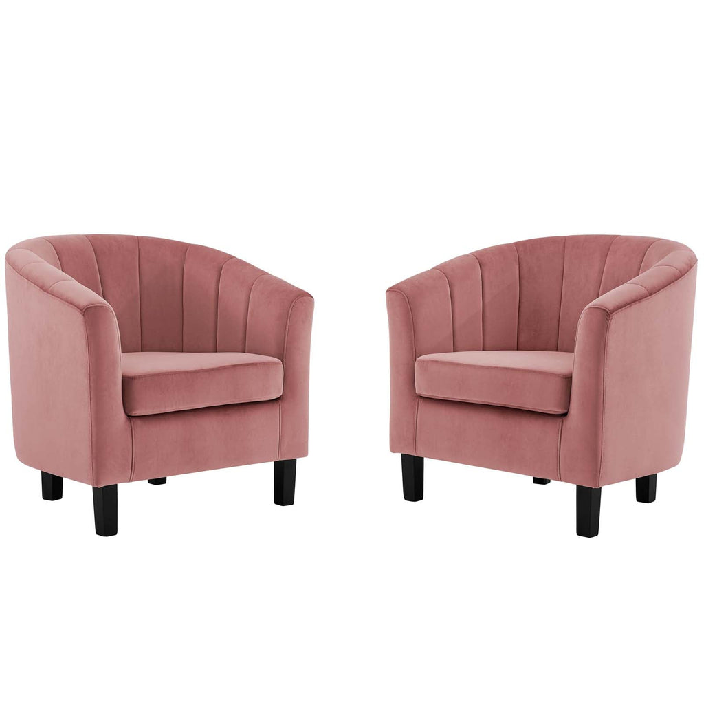 Prospect Channel Tufted Armchair Set of 2