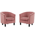 Prospect Channel Tufted Armchair Set of 2