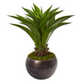 41"  Agave Artificial Plant in Decorative Metal Bowl