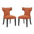 Curve Fabric Dining Side Chair Set of 2 by Modway