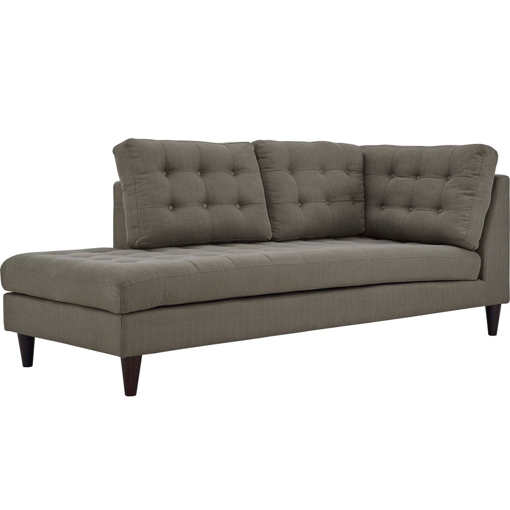 Empress Upholstered Fabric Left Facing Bumper by Modway