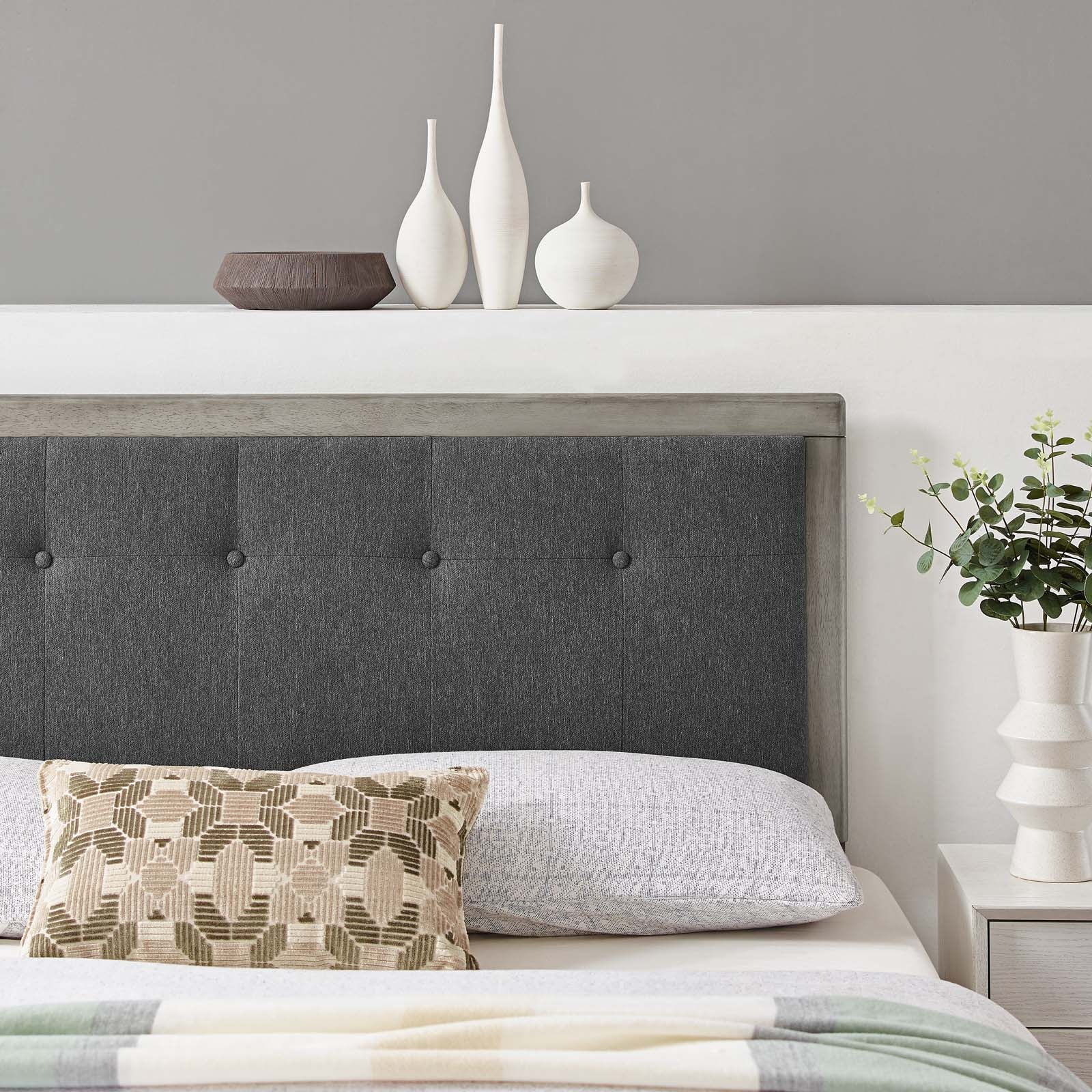 Draper Tufted Fabric and Wood Queen Headboard by Modway
