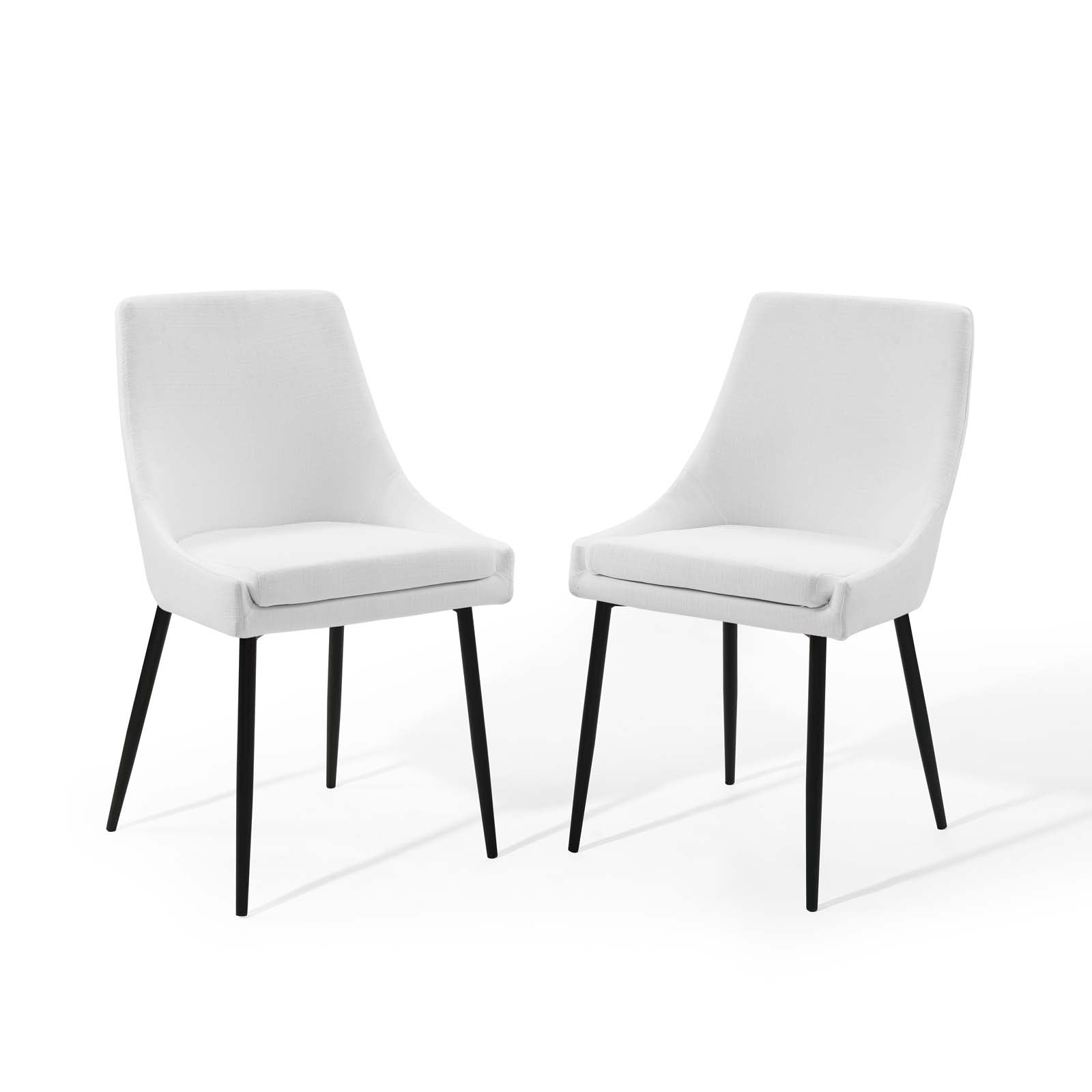 Viscount Upholstered Fabric Dining Chairs Set of 2 by Modway