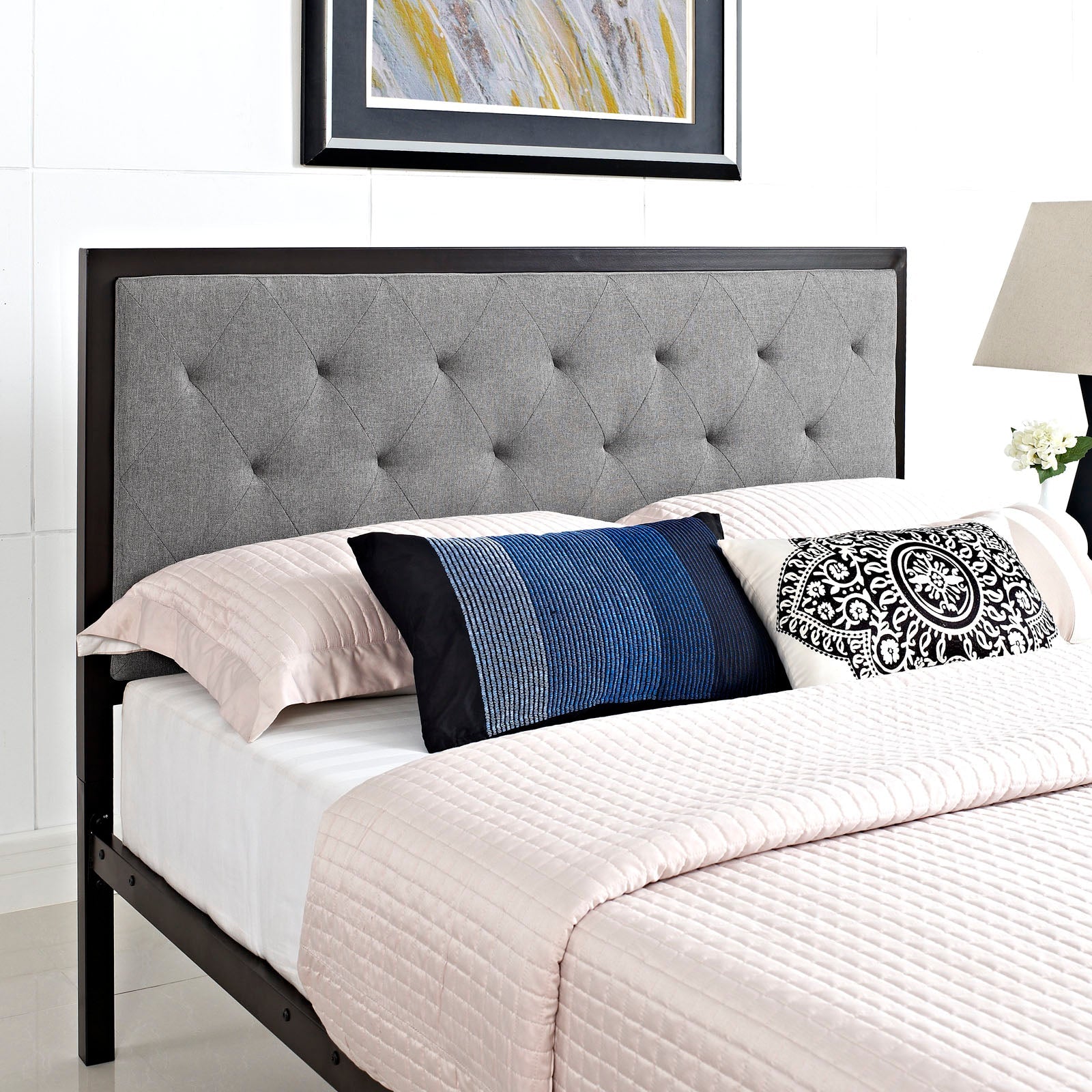 Mia Fabric Full Bed by Modway
