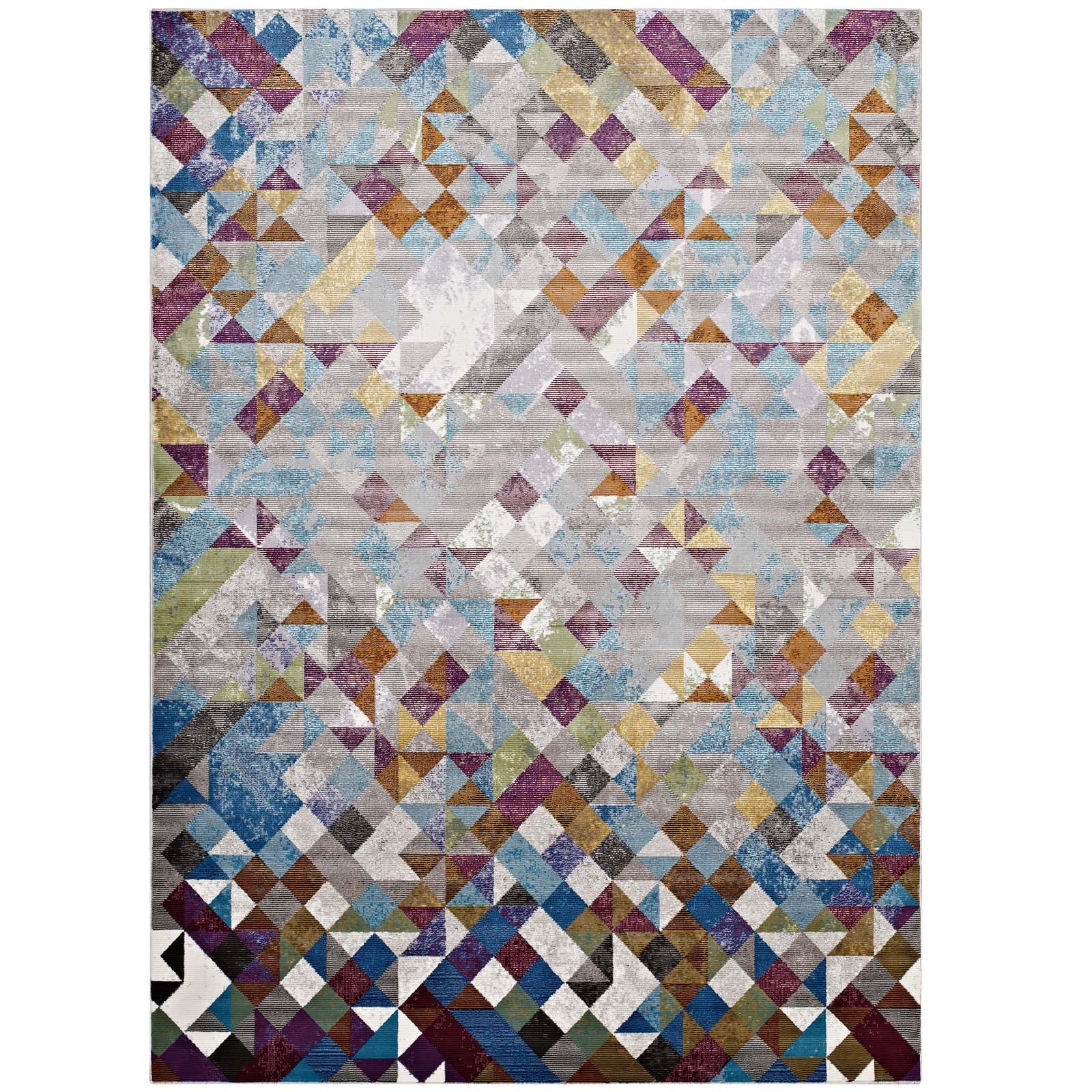 Lavendula Triangle Mosaic 4x6 Area Rug by Modway