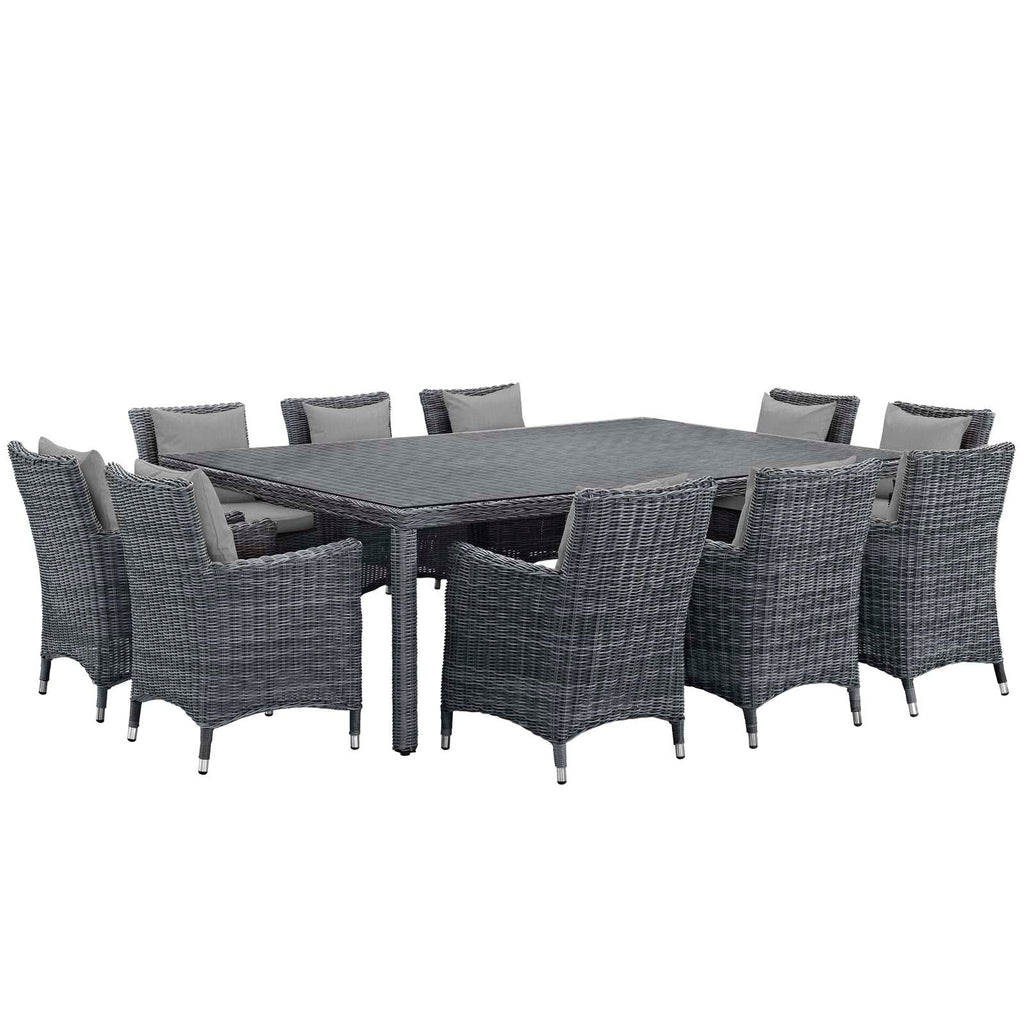 Summon 11 Piece Outdoor Patio Sunbrella¨ Dining Set by Modway