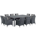 Summon 11 Piece Outdoor Patio Sunbrella¨ Dining Set by Modway