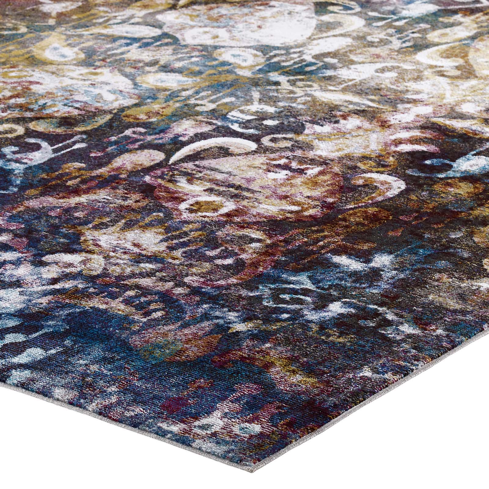 Success Jayla Transitional Distressed Vintage Floral Moroccan Trellis 8x10 Area Rug by Modway