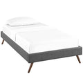 Loryn Fabric Twin Bed Frame with Round Splayed Legs by Modway