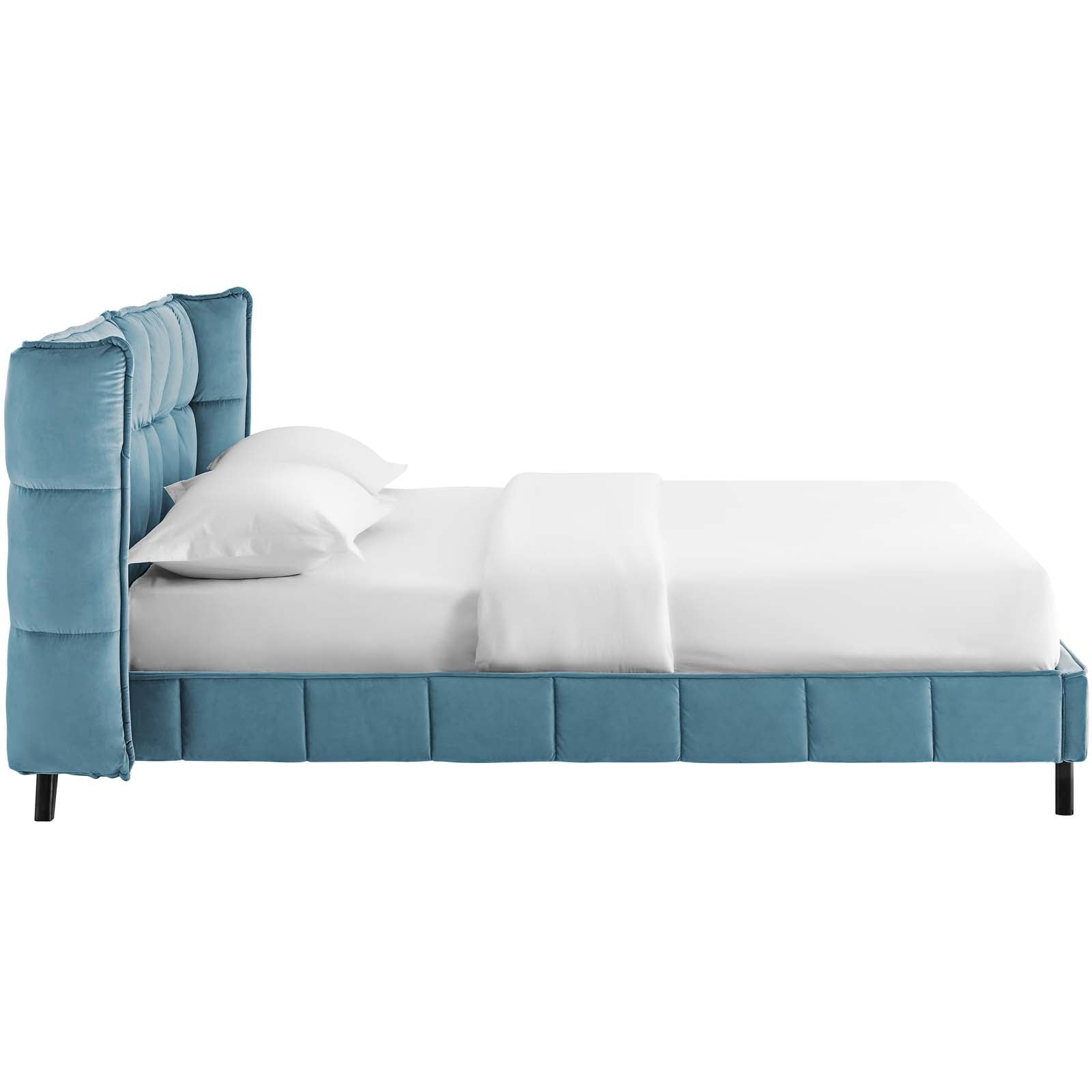 Makenna Performance Velvet Queen Platform Bed by Modway