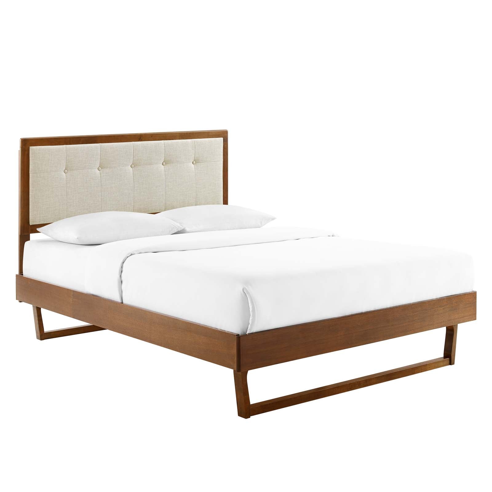 Willow Wood King Platform Bed With Angular Frame by Modway
