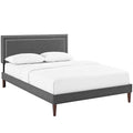 Virginia Fabric Full Platform Bed with Squared Tapered Legs by Modway
