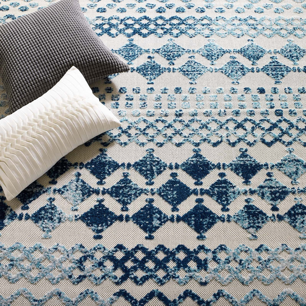 Reflect Giada Abstract Diamond Moroccan Trellis 5x8 Indoor/Outdoor Area Rug by Modway