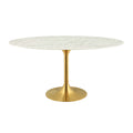 Lippa 60" Oval Faux Marble Dining Table by Modway