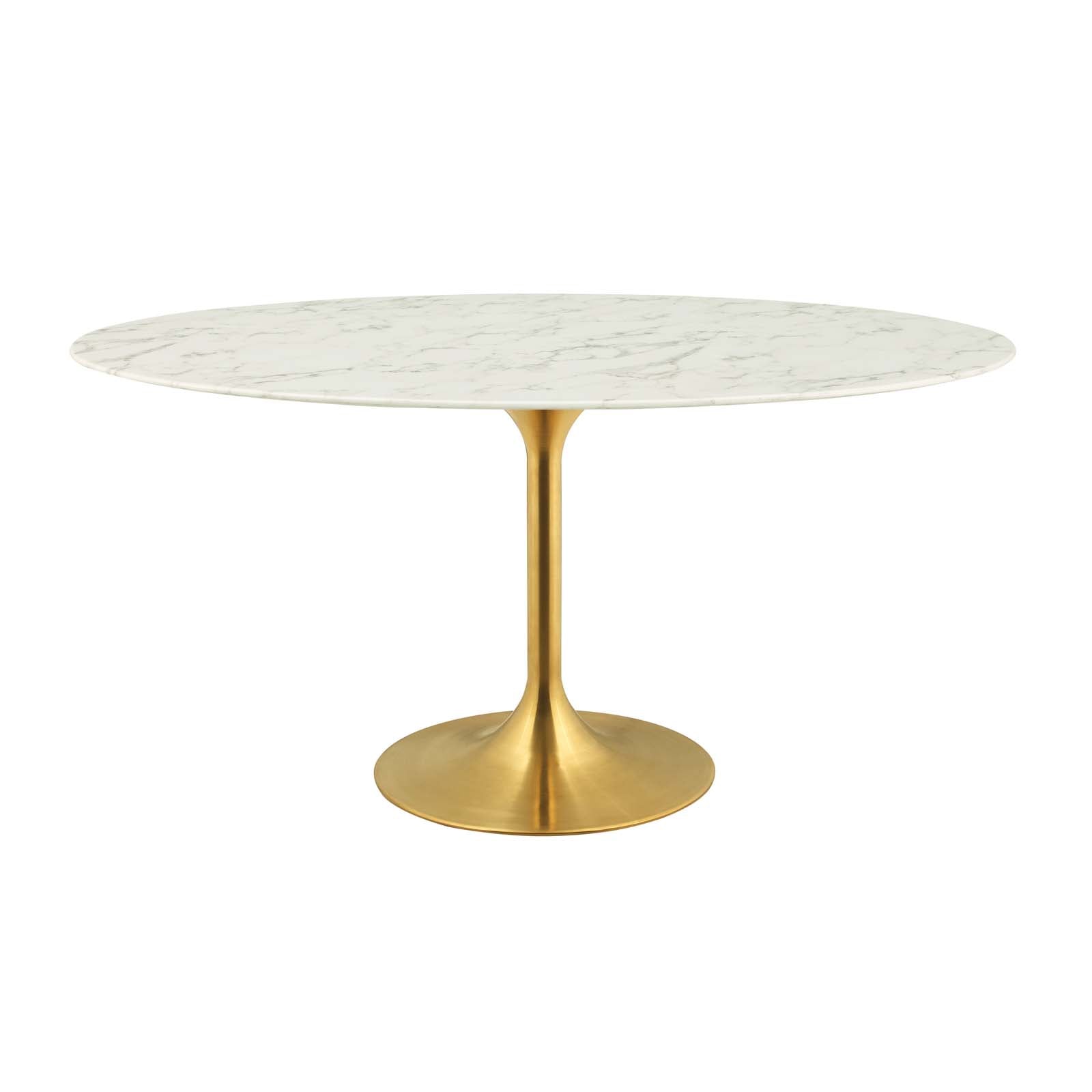 Lippa 60" Oval Faux Marble Dining Table by Modway
