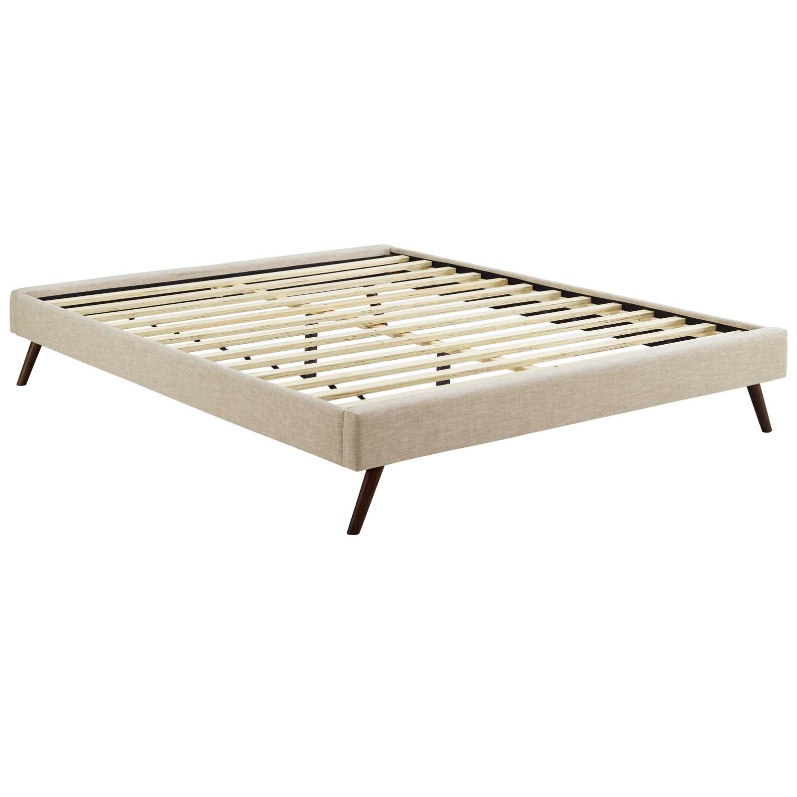 Loryn Fabric Full Bed Frame with Round Splayed Legs by Modway