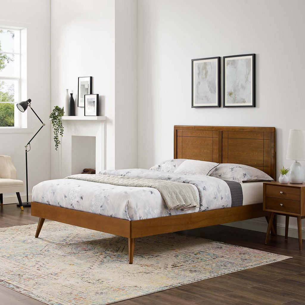 Marlee Wood Queen Platform Bed With Splayed Legs by Modway