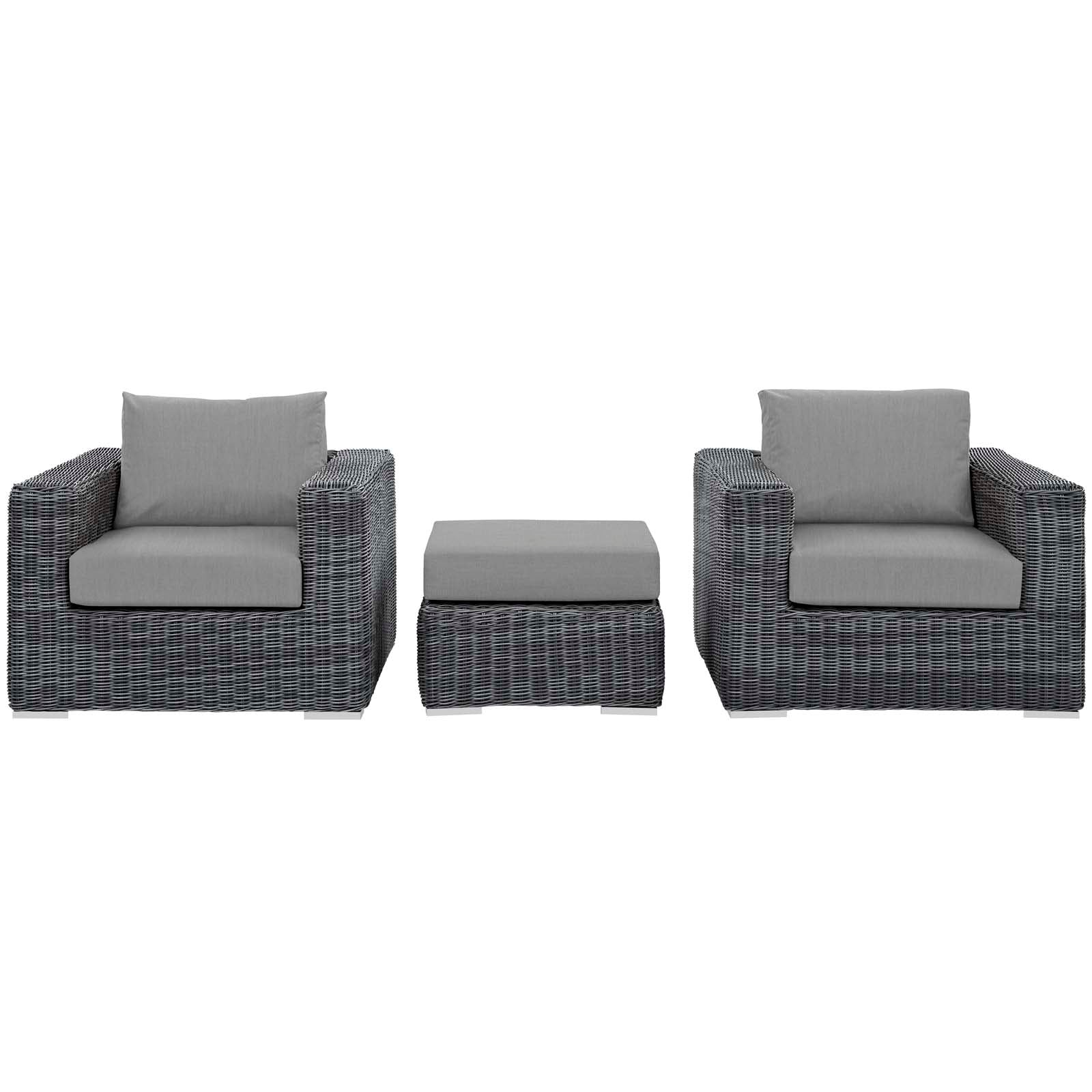 Summon 3 Piece Outdoor Patio Sunbrella¨ Sectional Set by Modway
