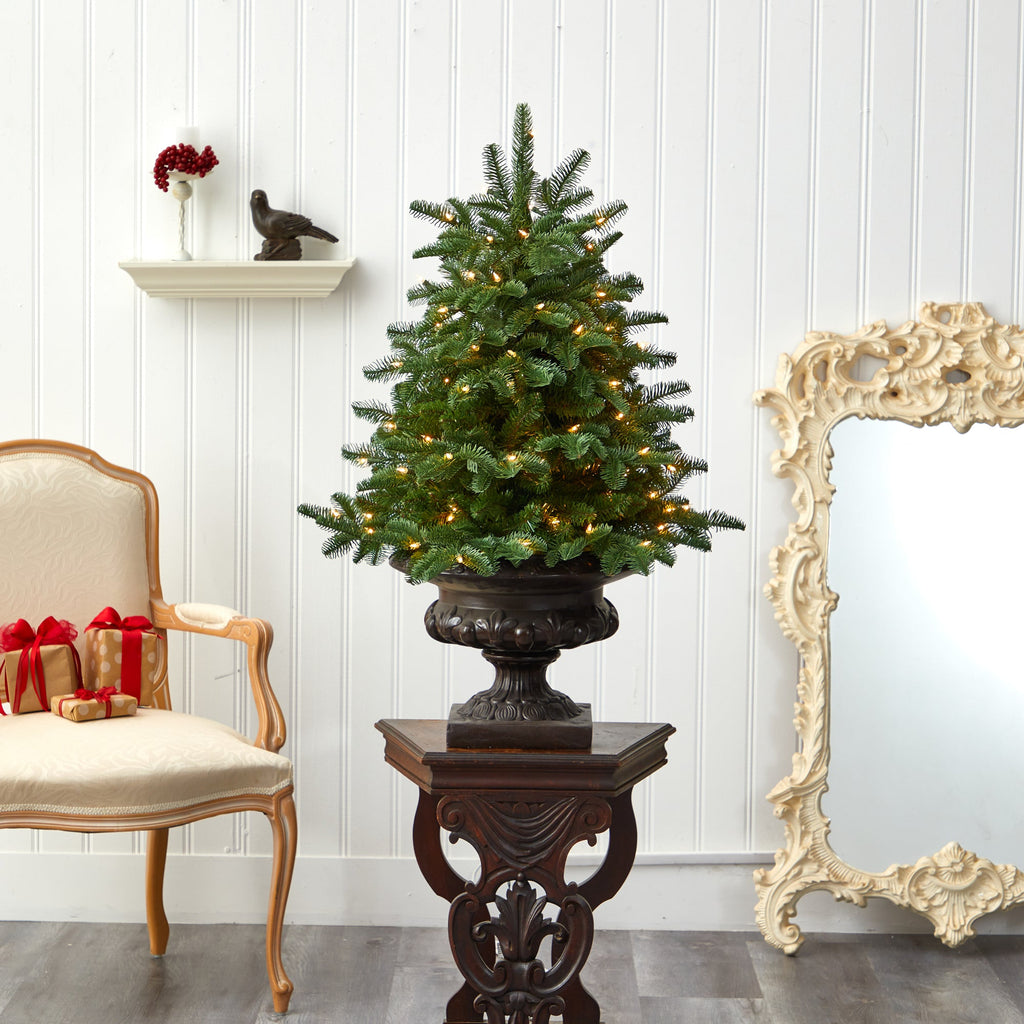 3.5' South Carolina Spruce Artificial Christmas Tree w/ 100 White Warm Light
