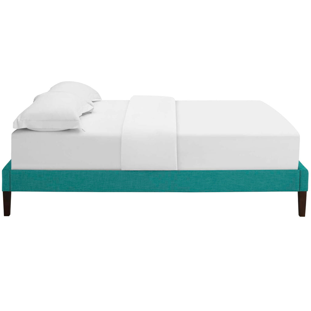 Tessie Fabric King Bed Frame with Squared Tapered Legs by Modway