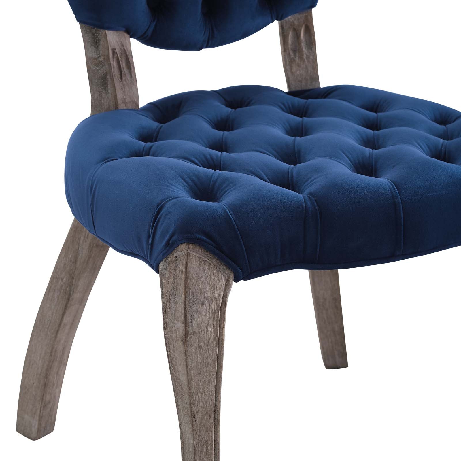Exhibit French Vintage Dining Performance Velvet Side Chair by Modway
