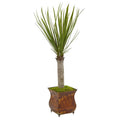 40"  Yucca Artificial Tree in Metal Planter