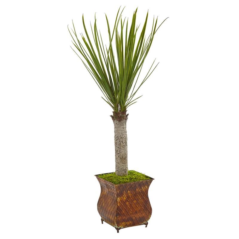 40"  Yucca Artificial Tree in Metal Planter