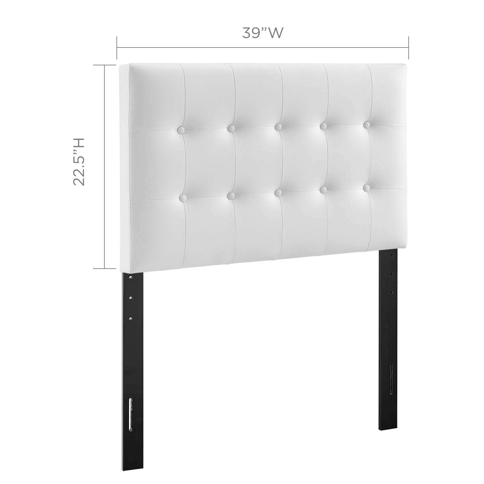 Emily Upholstered Vinyl Twin Headboard by Modway