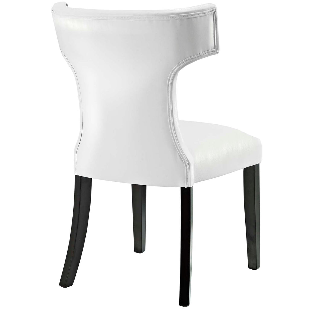 Curve Vinyl Dining Chair Set of 2 by Modway