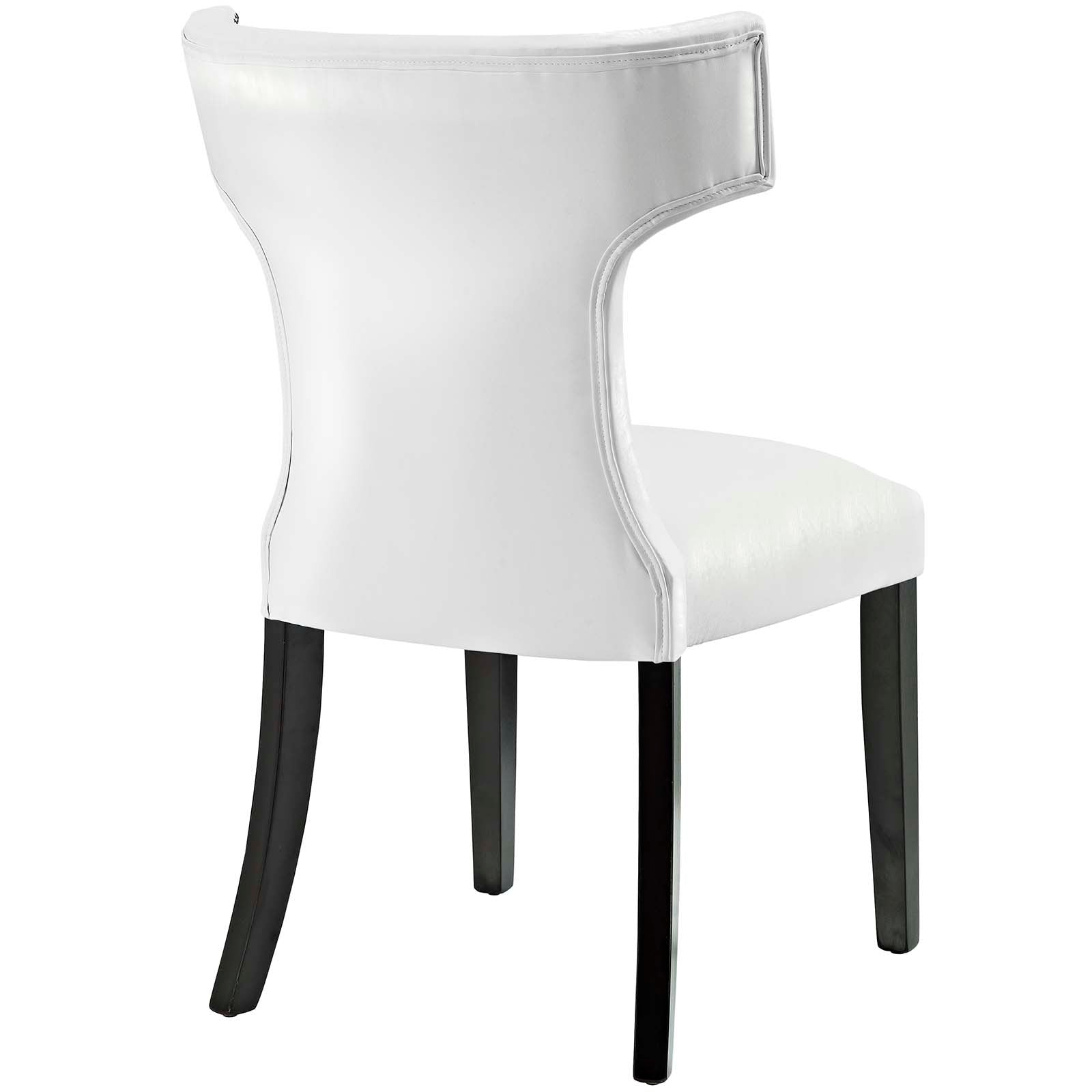 Curve Vinyl Dining Chair Set of 2 by Modway