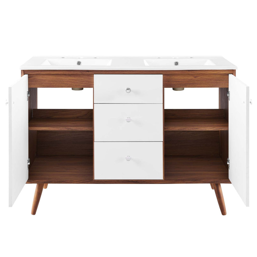 Transmit 48" Double Sink Bathroom Vanity by Modway